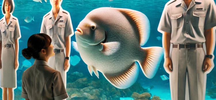 Japanse maanvis Mambo krijgt kartonnen vrienden om eenzaamheid te bestrijden Japanse maanvis Mambo krijgt kartonnen vrienden om eenzaamheid te bestrijden