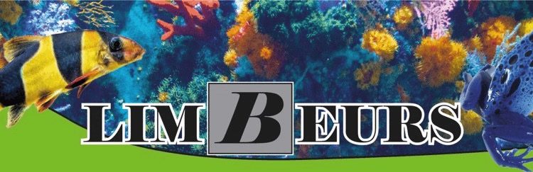 Affiche van de Limbeurs 2026, de aquarium-, terrarium- en vijverbeurs in Diest