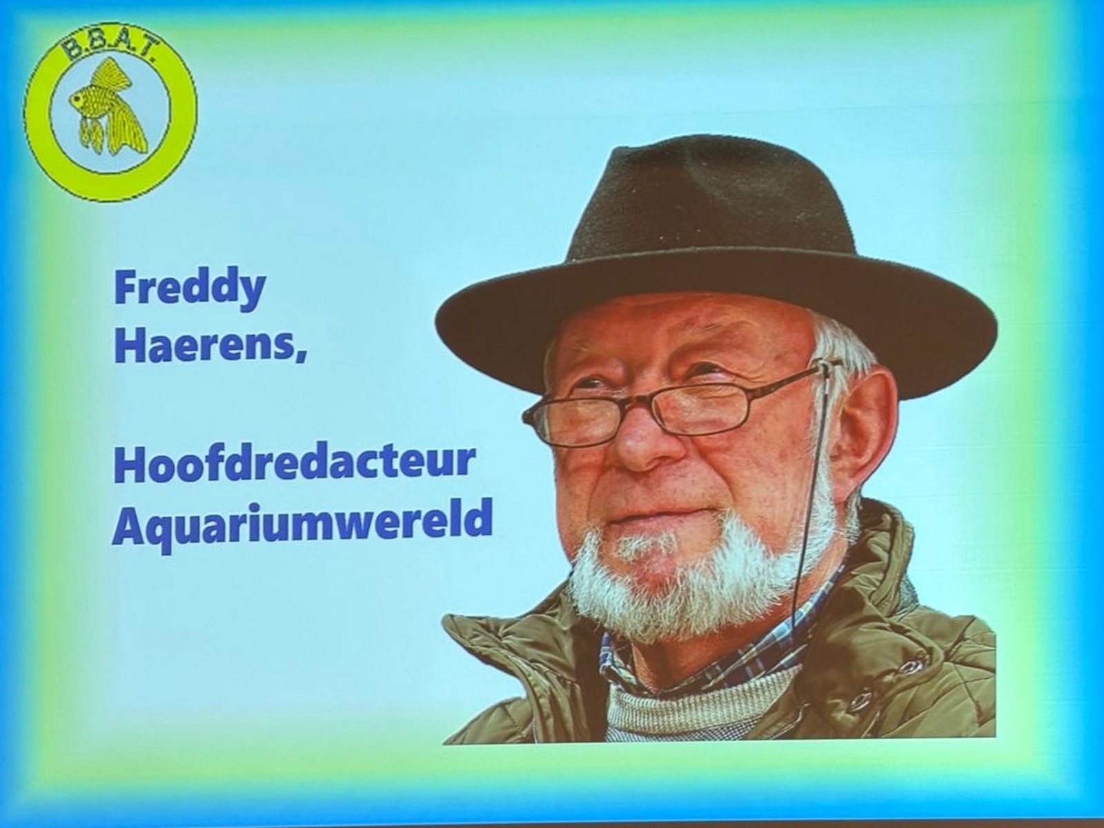Freddy Haerens, hoofdredacteur van Aquariumwereld
